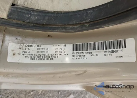 2008 Chrysler Sebring Limited из США, поврежденный, VIN 1C3LC65M08N302829